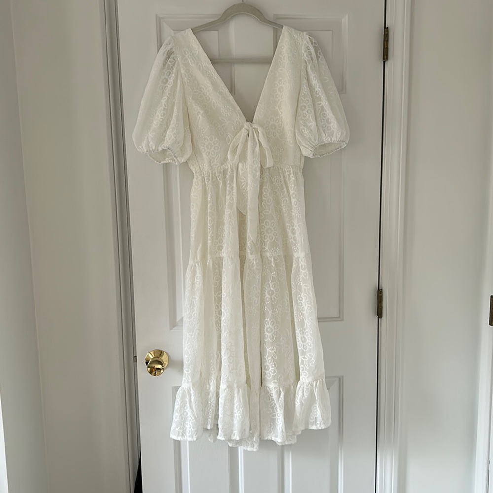 NBW Honeycloth White Midi Dress